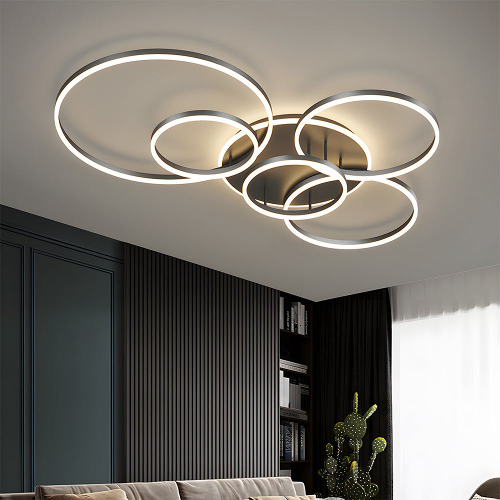 Modern Energy Efficient LED Flush Ceiling Light Fixture for Living Room