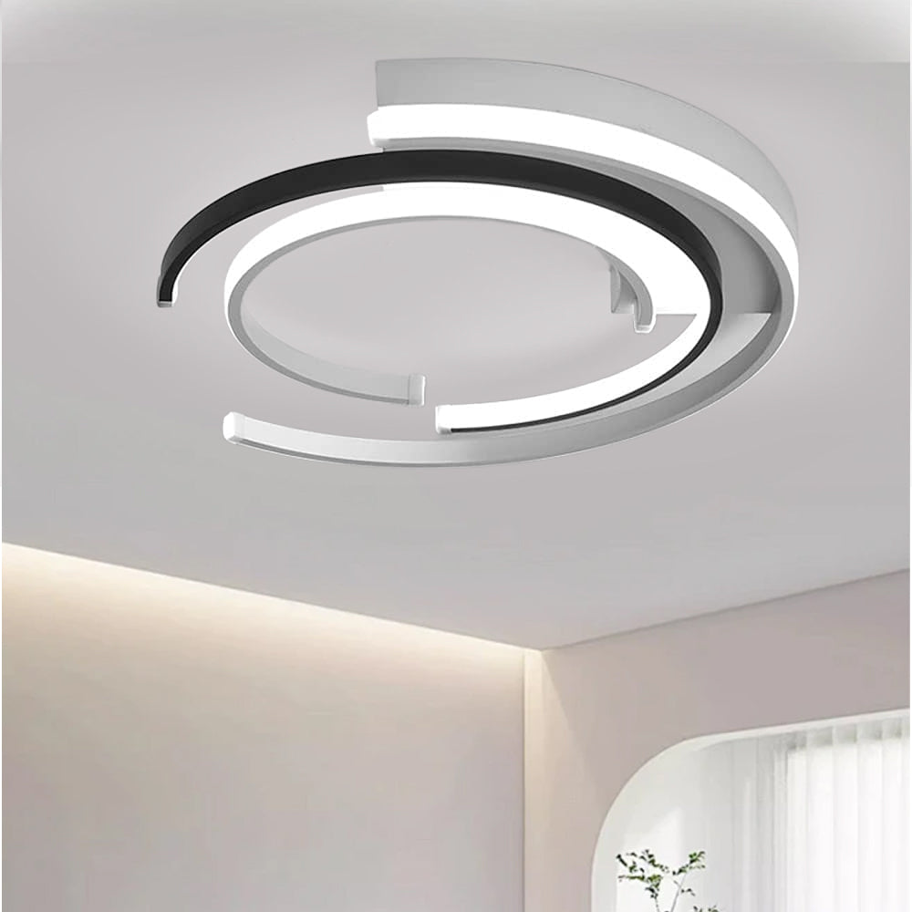 Minimalist black round flush ceiling lights for Living room Bedroom Hallway
