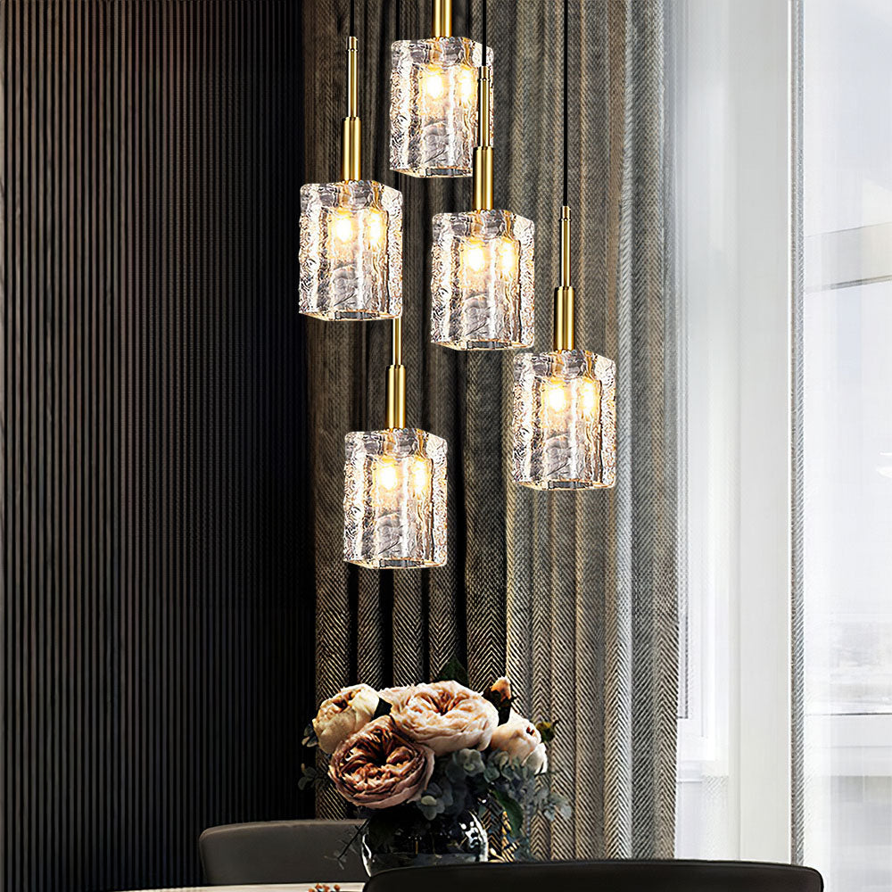 Romantic Shining Living Room Ambient Light Crystal Ceiling Hanging Lamps