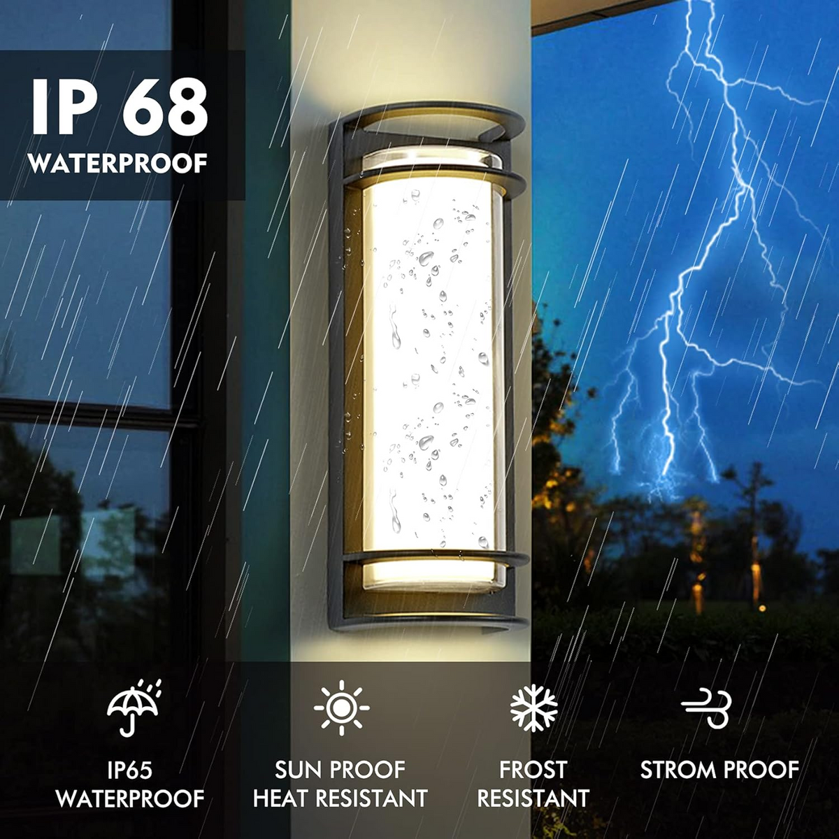 Modern Acrylic Round Led Outdoor Wall Lights IP68