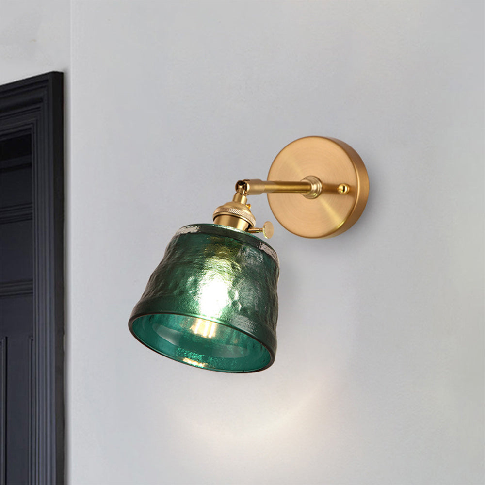 1-Bulb Adjustable Glass Wall Sconce