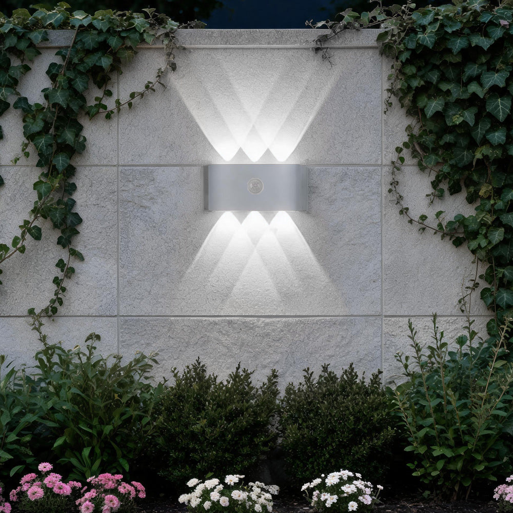 IP65 Modern Up and Down LED PIR Outdoor Wall Light