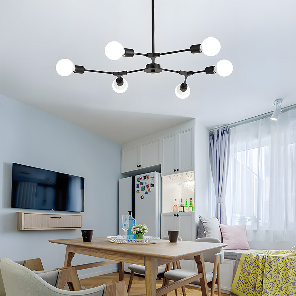 Elegant Iron Craft Living Room Flush Mount Ceiling Light