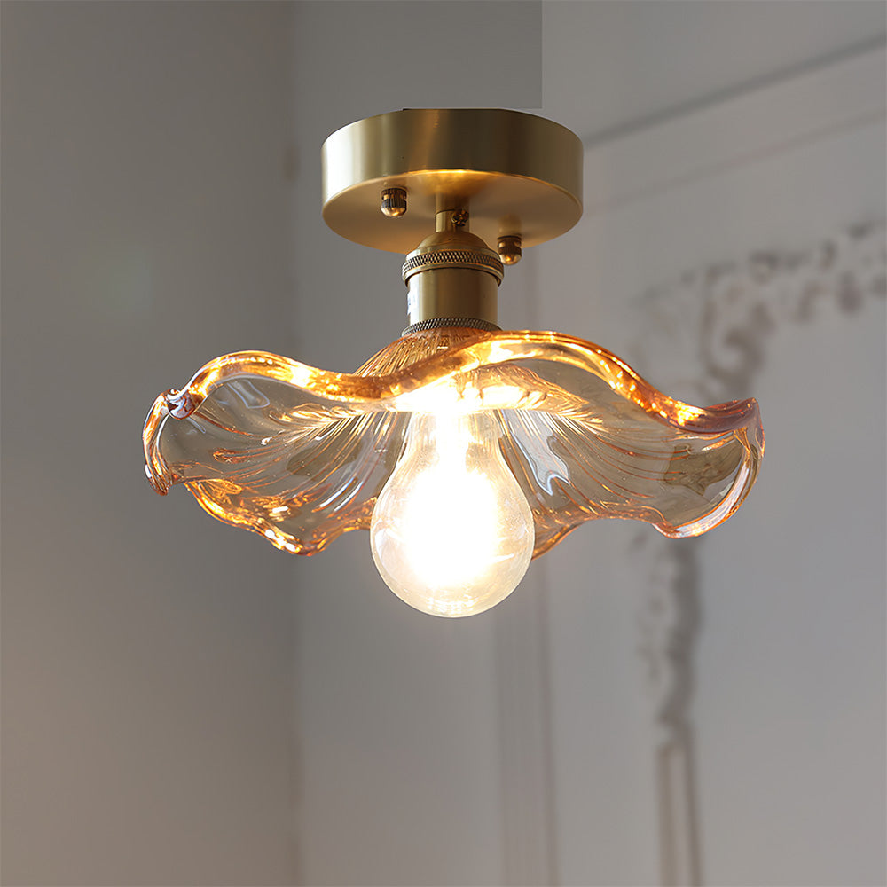 Vintage Flowers Glass Kitchen Ceiling Lighting
