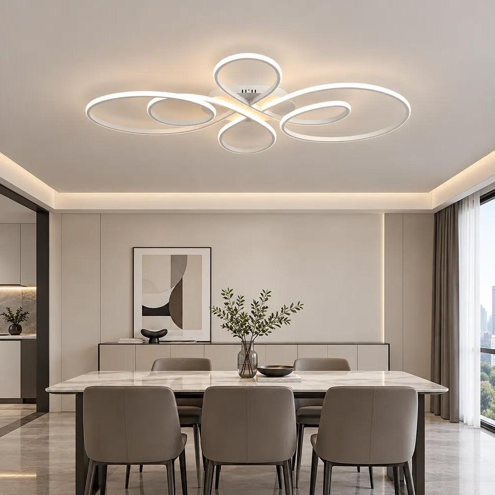 Modern Semi Flush Mount LED Ceiling Lights for Bedroom