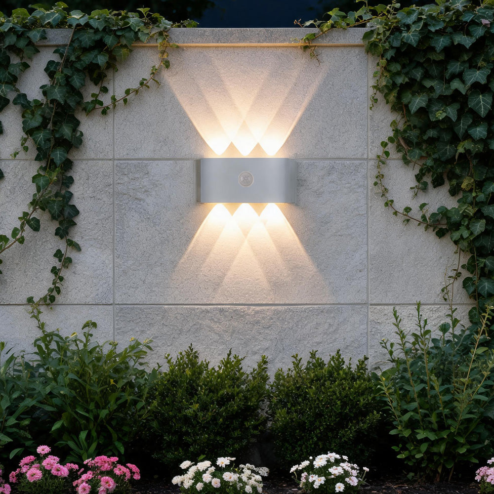 IP65 Modern Up and Down LED PIR Outdoor Wall Light