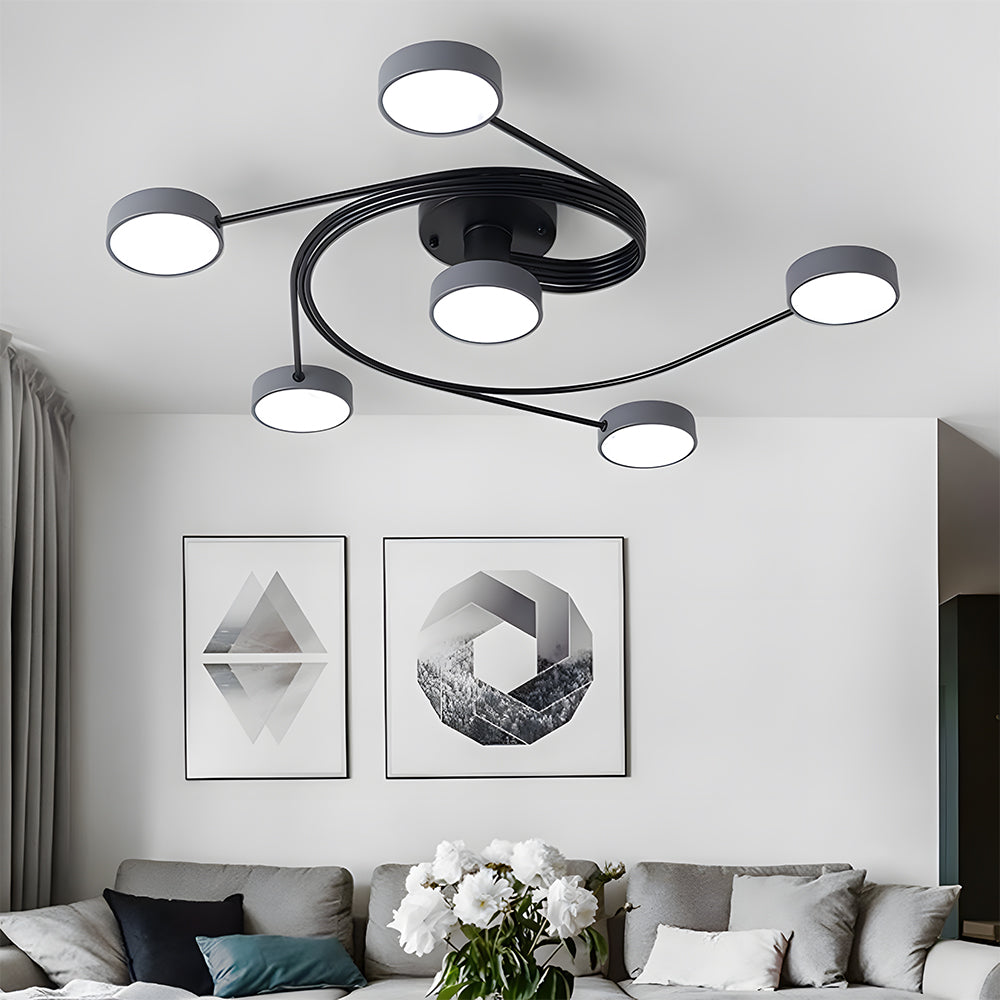 Modern Flush Mount Chandelier Nordic Ceiling Light Fixture