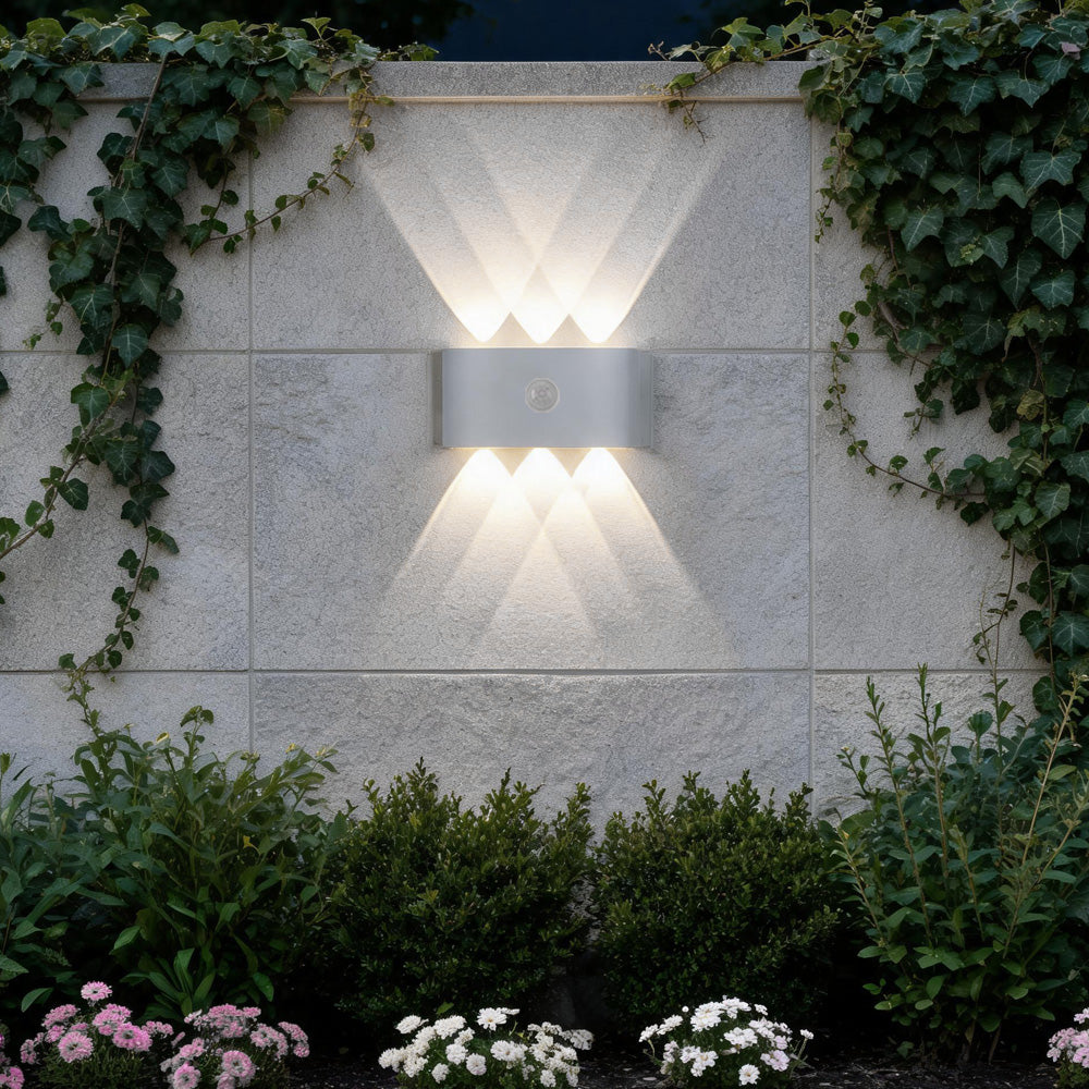IP65 Modern Up and Down LED PIR Outdoor Wall Light