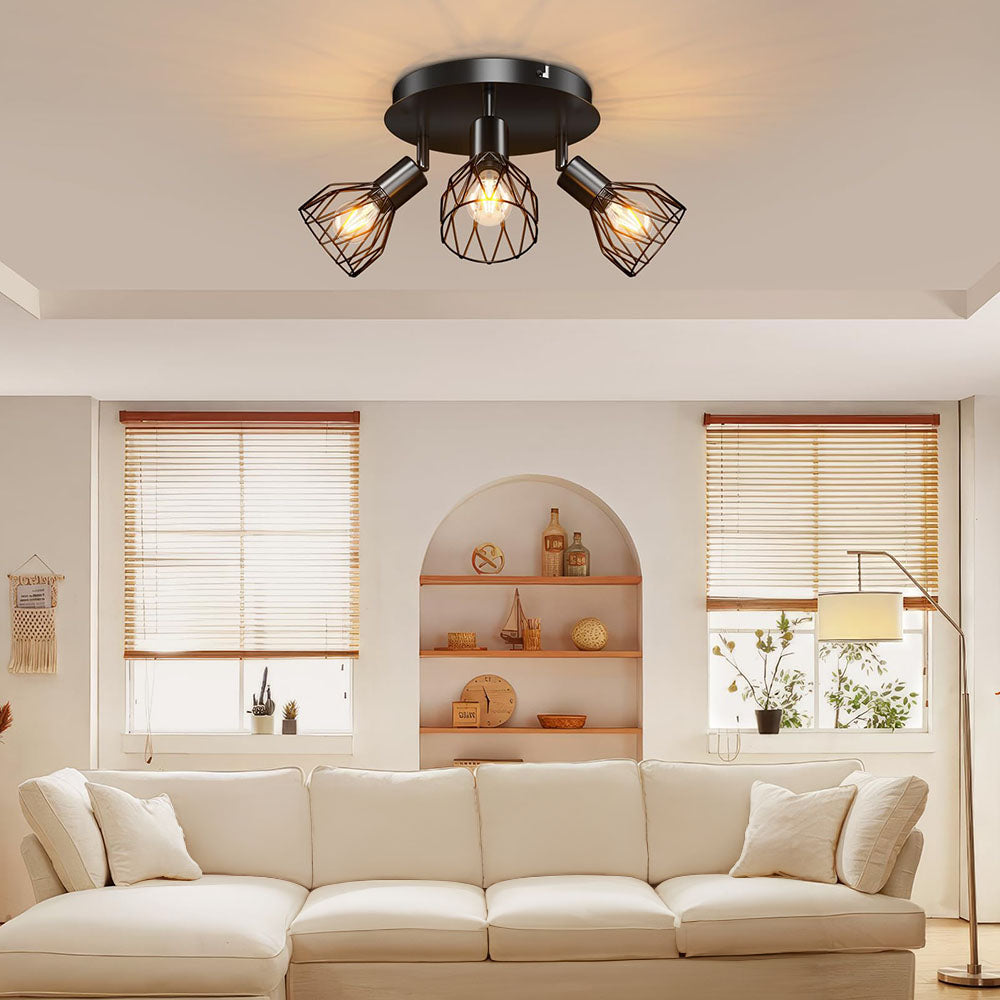 Industrial Adjustable Black Spotlight Ceiling Lights