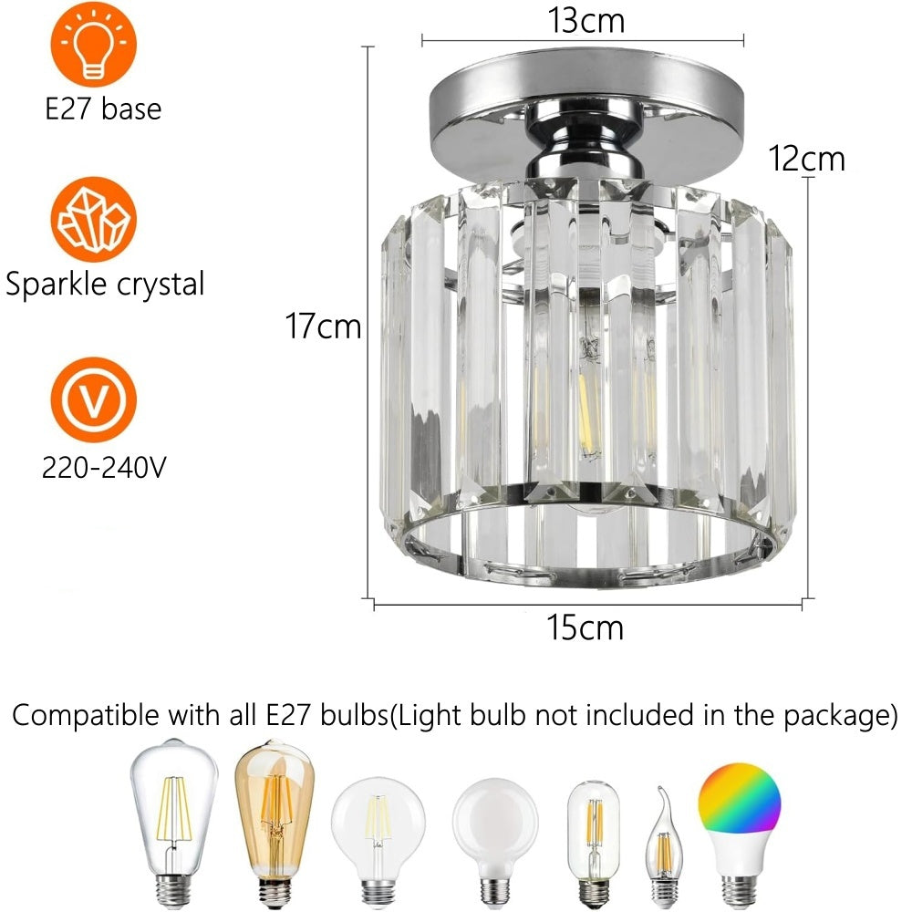 1-Light Hallway Flush Mount Ceiling Light