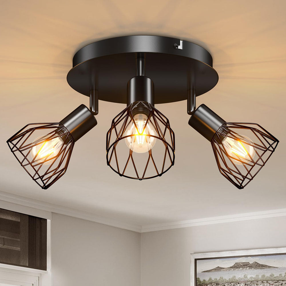 Industrial Adjustable Black Spotlight Ceiling Lights