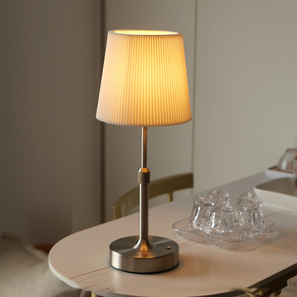 Nordic Telescopic Fabric Rechargeable Table Lamp for Bedroom Dining Room