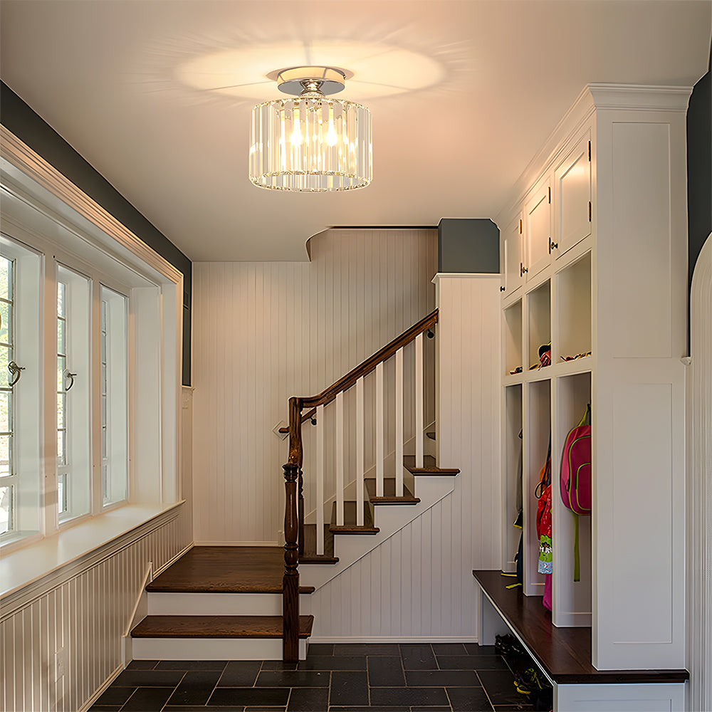 Crystal Semi Flush Mount Ceiling Lights for Living Room