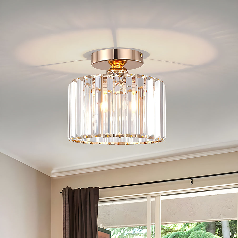 Crystal Semi Flush Mount Ceiling Lights for Living Room