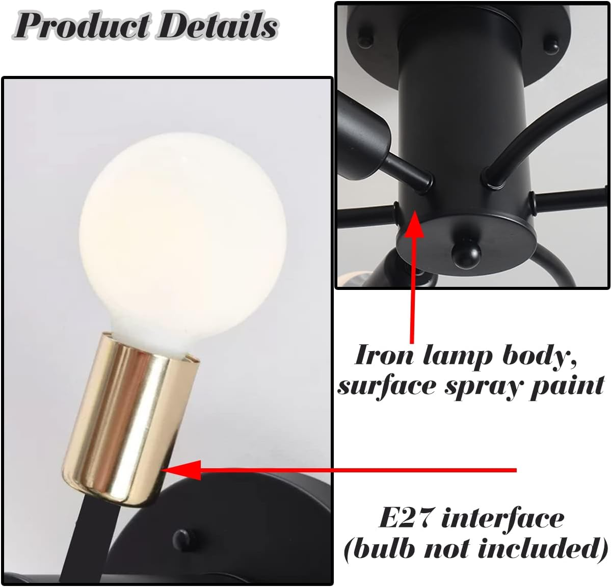 Light Luxury Multi-Head Living Room Ceiling Light