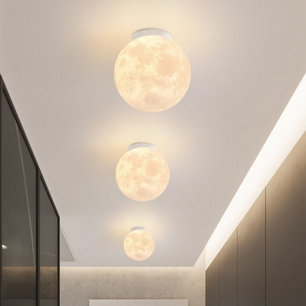 Modern White Moon Ceiling Lighting For Bedroom