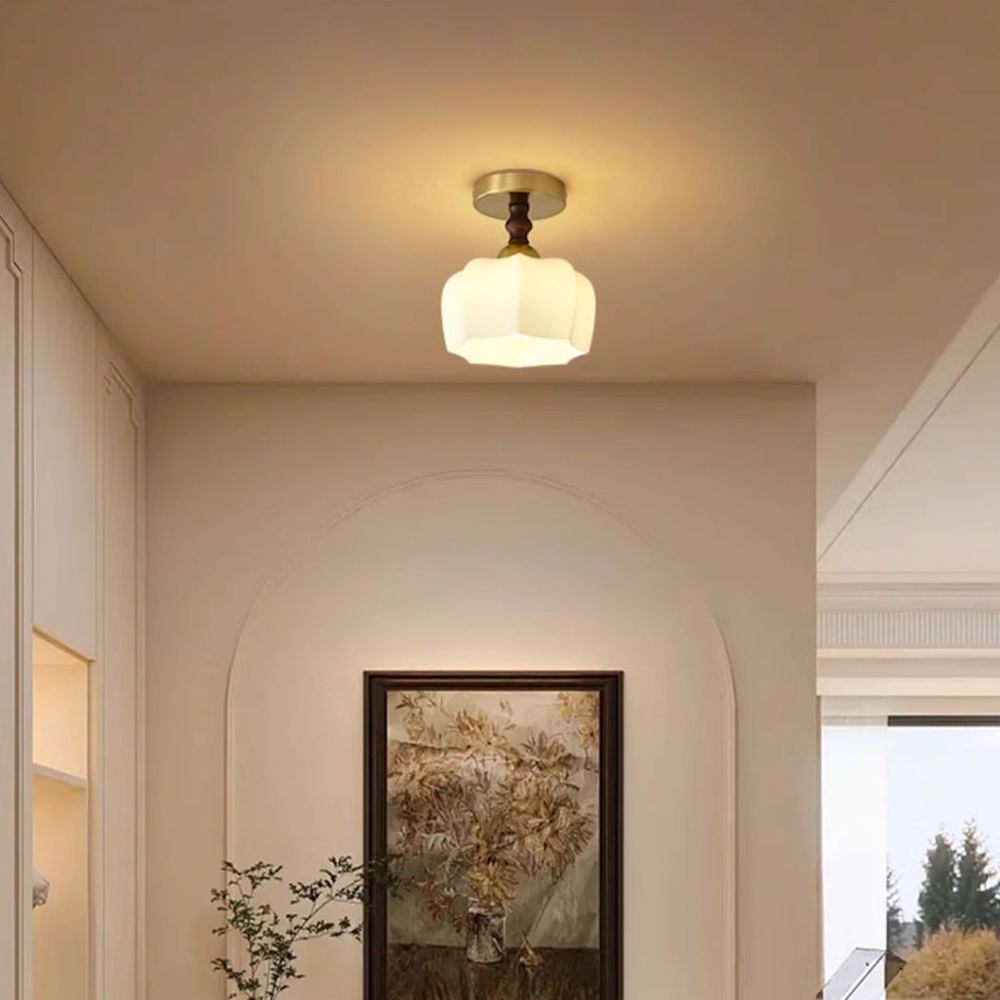 Modern White Wood Hallway Ceiling Lighting