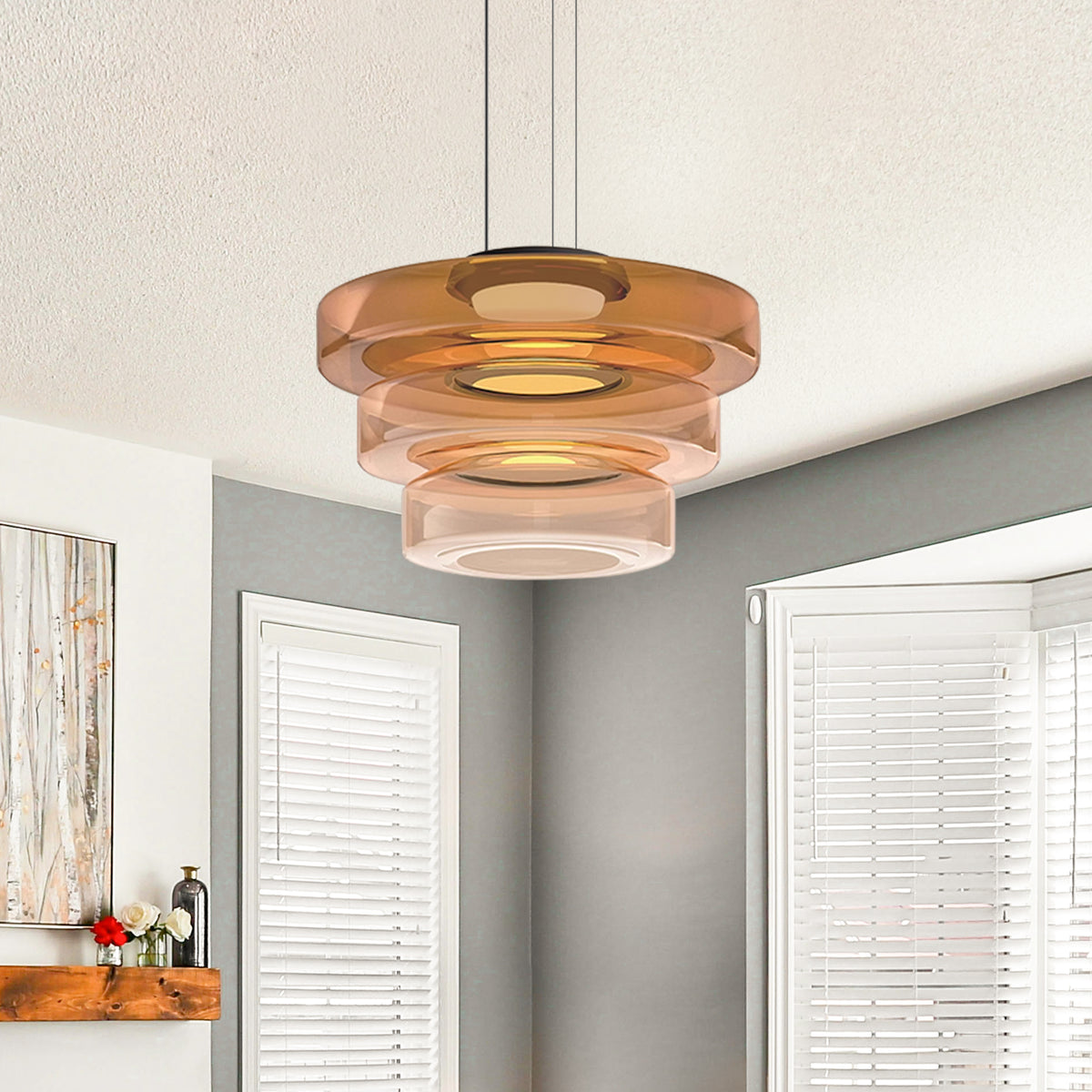 Modern Creative Round Glass Pendant Light