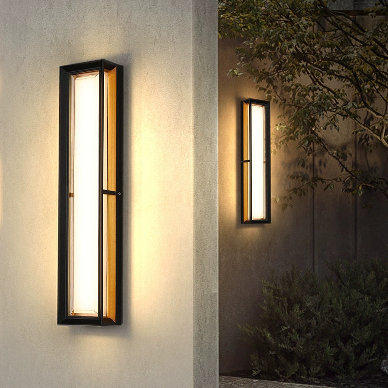 Contemporary black outdoor led wall lights