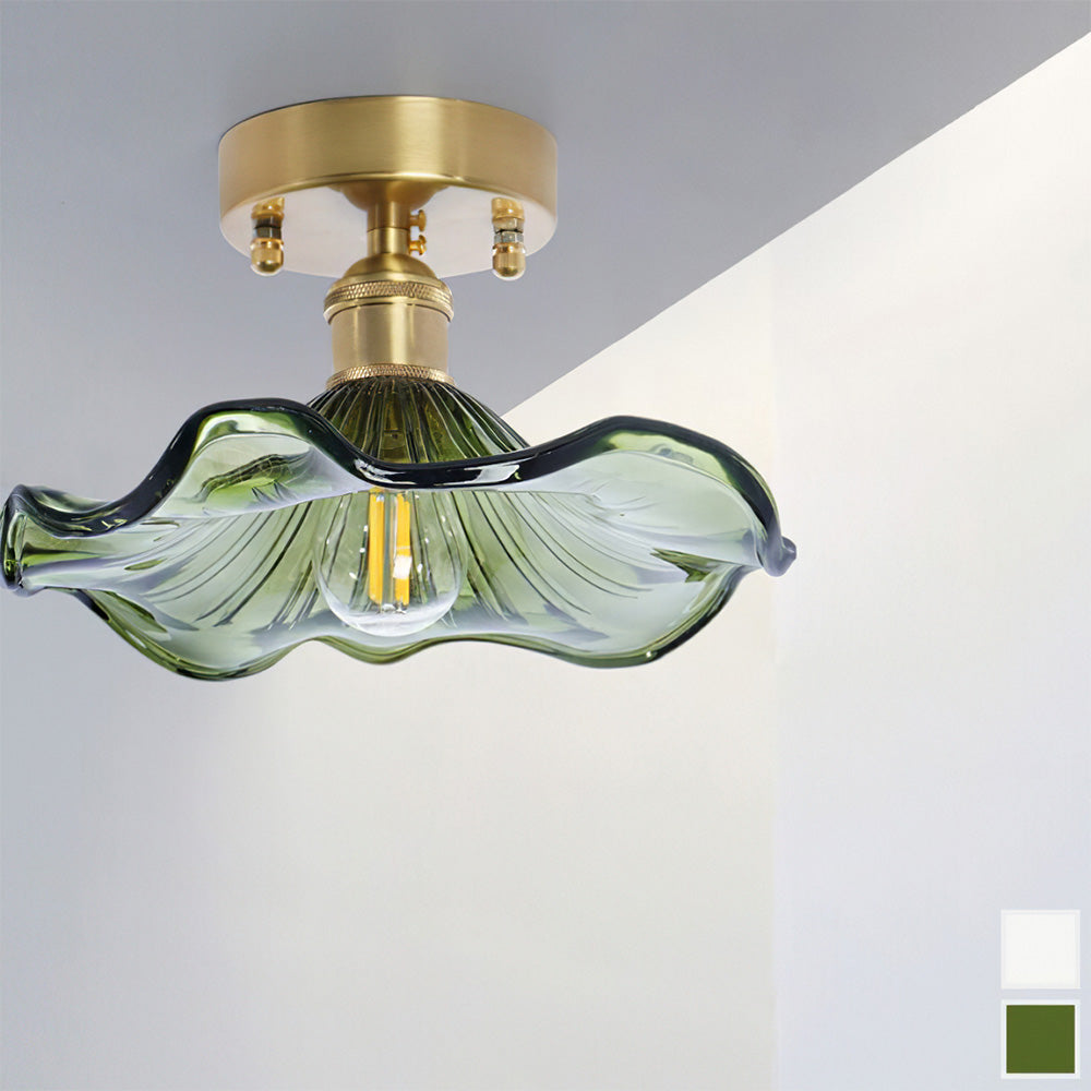 Vintage Flowers Glass Kitchen Ceiling Lighting