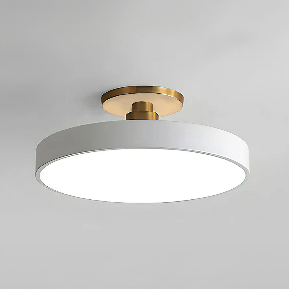 Modern Concise Circular LED Semi Flush Mount Ceiling Lights for Bedroom