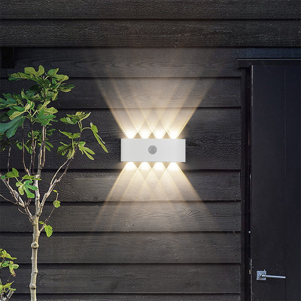 IP65 Modern Up and Down LED PIR Outdoor Wall Light