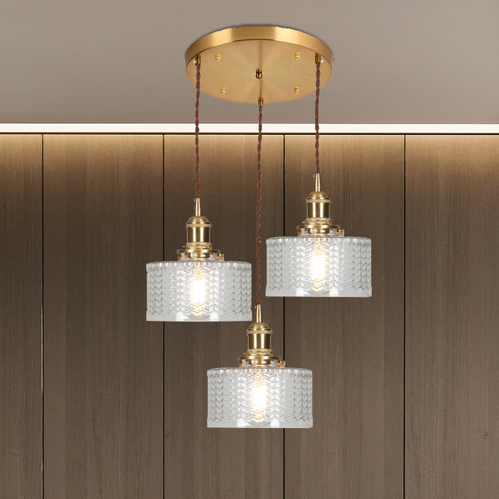 Vintage Glass Pendant Light For Kitchen