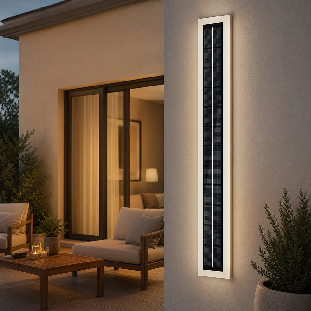 IP65 Solar Outdoor Wall Lights Exterior Garden Courtyard Villa Front Door Lighting, Dusk-to-Dawn