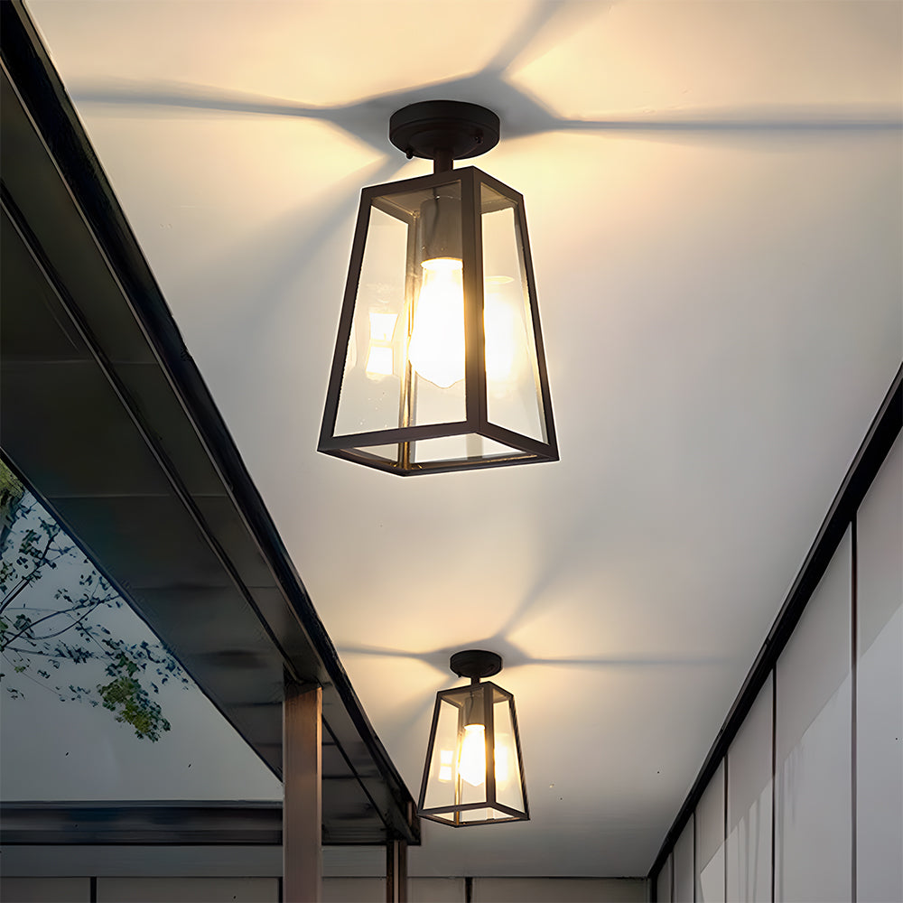 IP65 Vintage Outdoor Ceiling Lights in Black