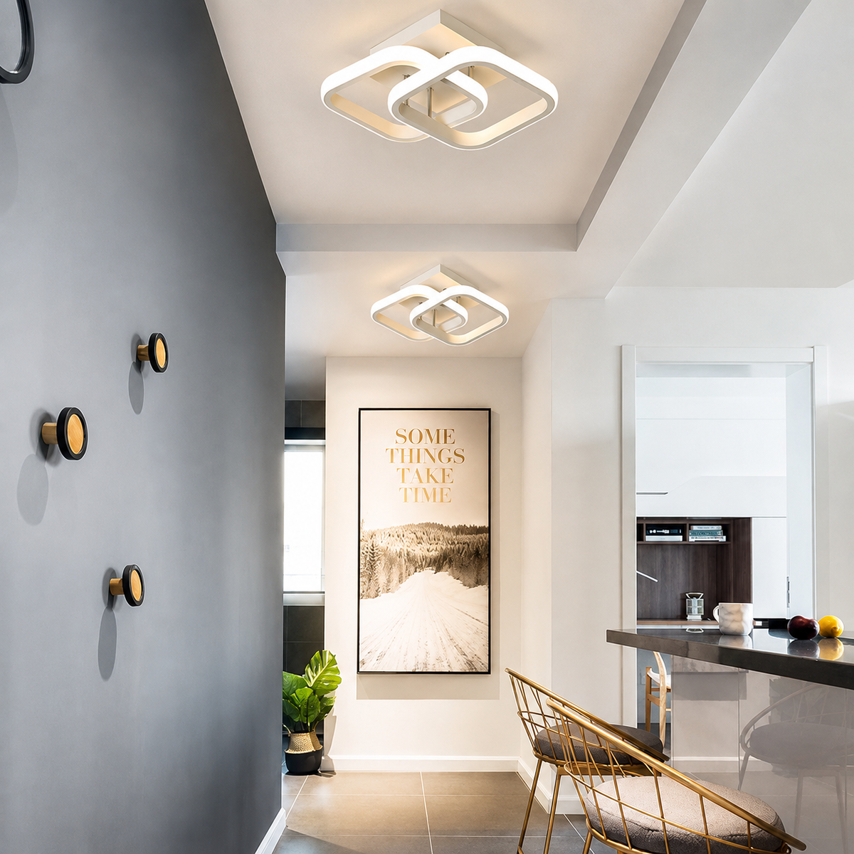 Modern Metal White LED Ceiling Light