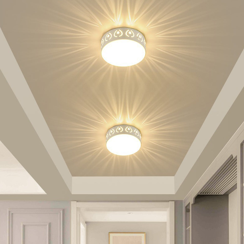 Round Recessed Flush Ceiling Lights for Hall Porch Walkway