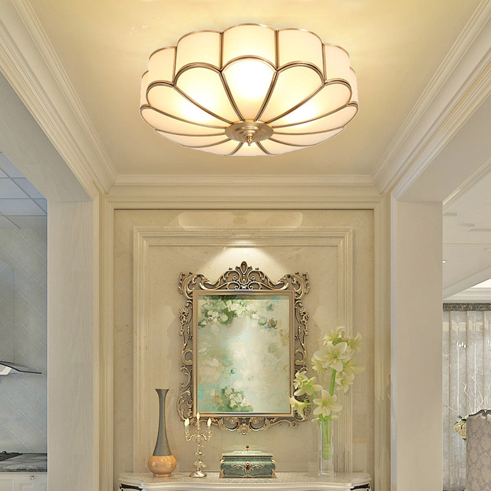 Art Deco Brass Frame Modern Ceiling Lights for Living room