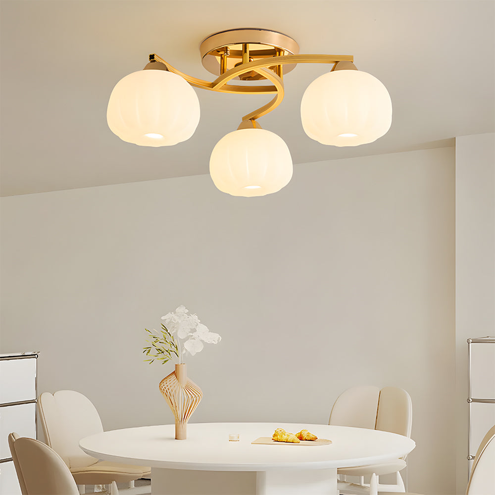 Contemporary Modern Semi-Flush Mount Ceiling Light