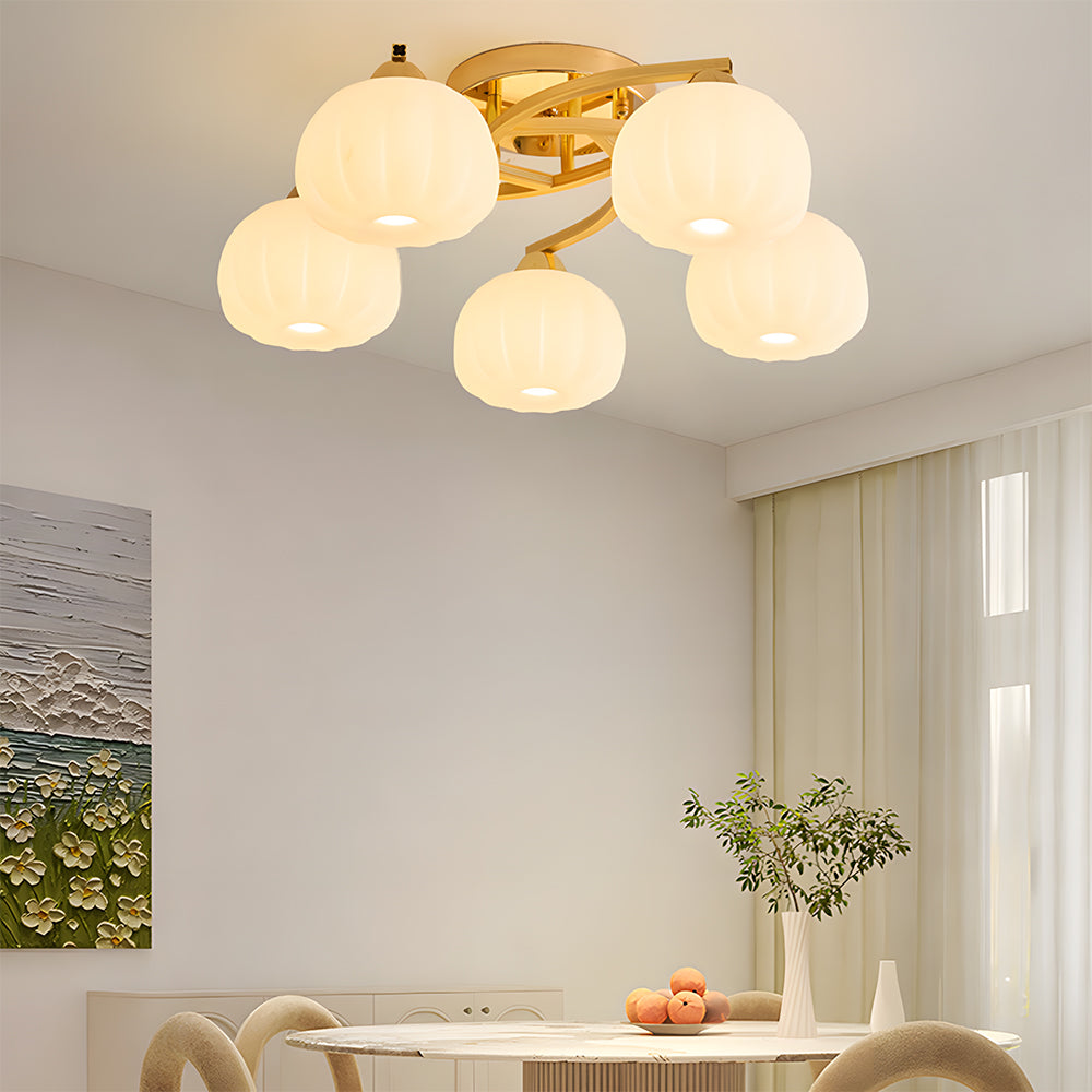 Contemporary Modern Semi-Flush Mount Ceiling Light