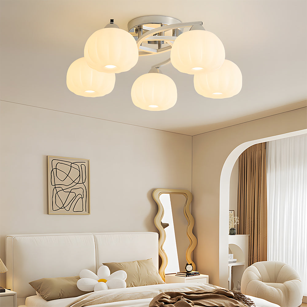 Contemporary Modern Semi-Flush Mount Ceiling Light