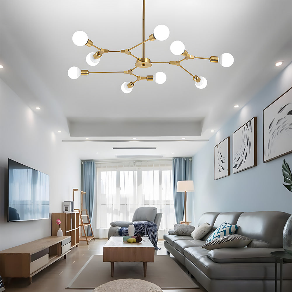 Elegant Iron Craft Living Room Flush Mount Ceiling Light
