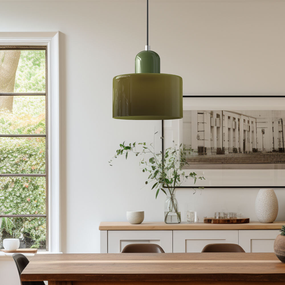 Simple Bauhaus Glass Conservatory Area Pendant Light