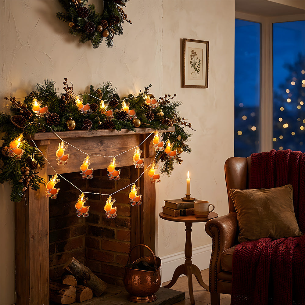 Indoor Decor Father Christmas Battery Powered String Lights