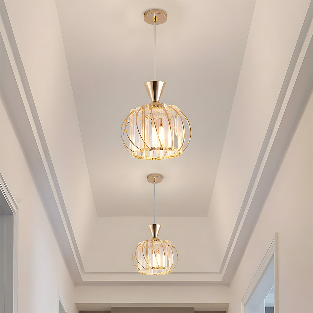 Crystal Pendant Light Shade Hanging Light for Hallway Kitchen