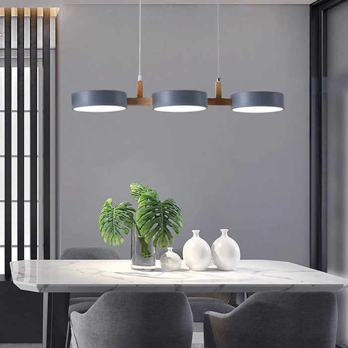Contemporary Metal Cylinder Multi Light Nordic Pendant Light