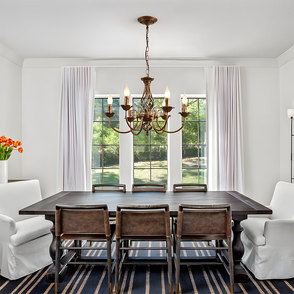 Vintage Bronze Dining Room Pendant Lights