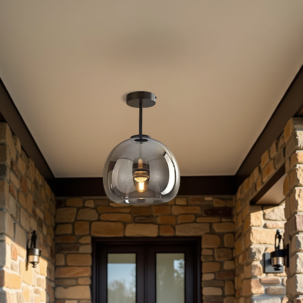 Retro Outdoor Lights, 25cm, black, metal, E27