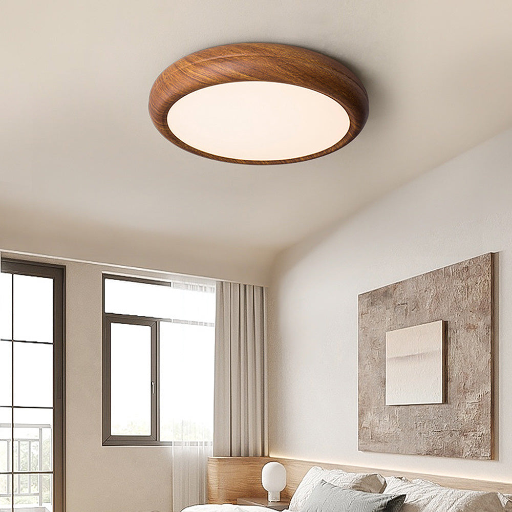 Simple Wood LED Round Ceiling Light