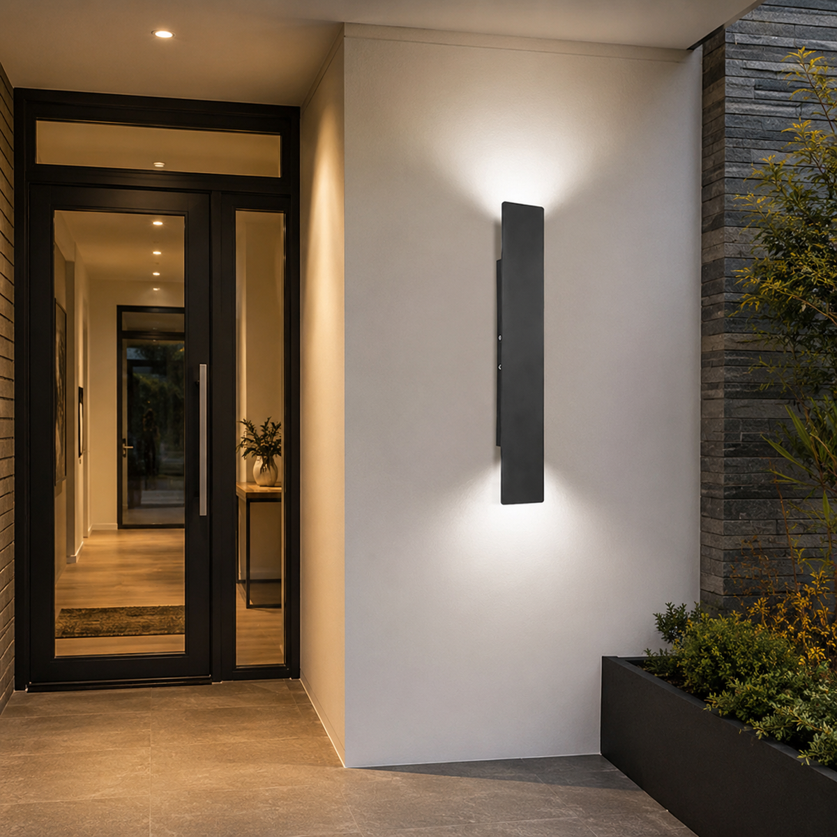 Set of 2 Up-and-Down IP65 LED Aluminum Outdoor Wall Lights