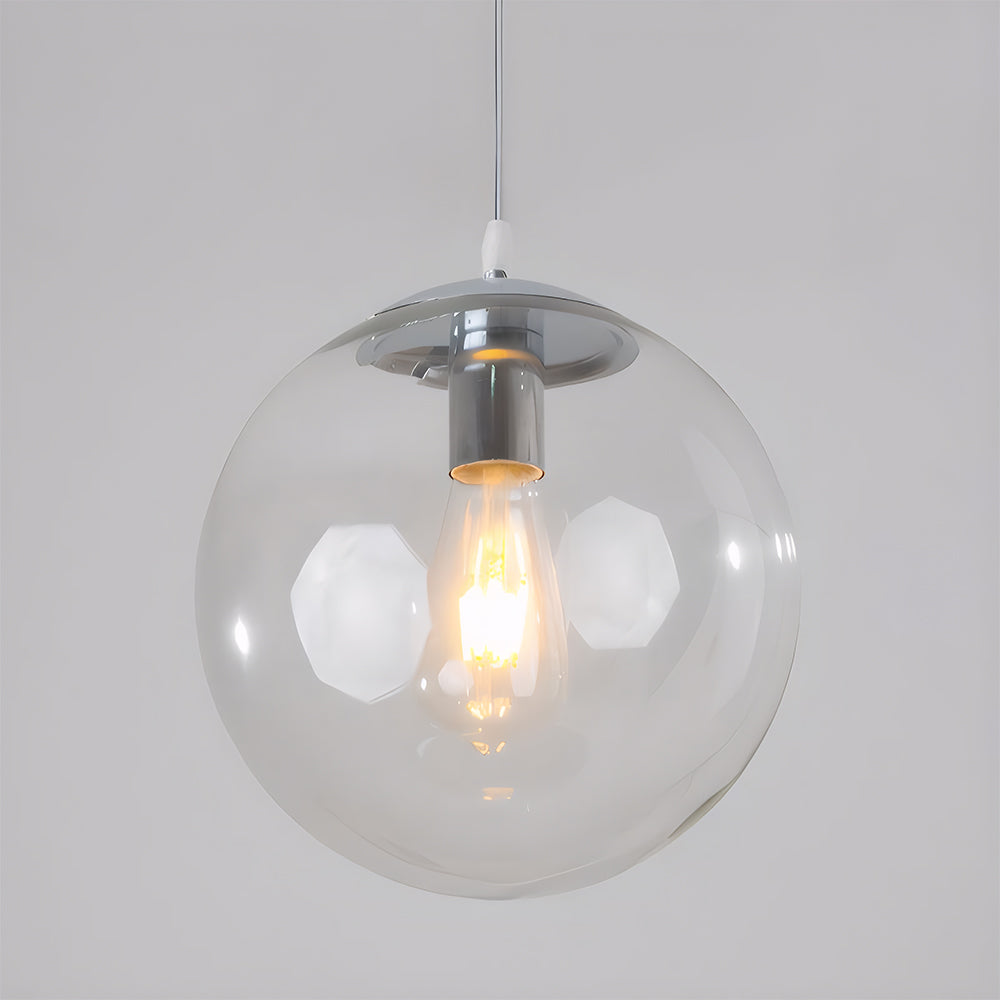 Modern Globe Pendant Light Sphere Glass For Living Room Kitchen