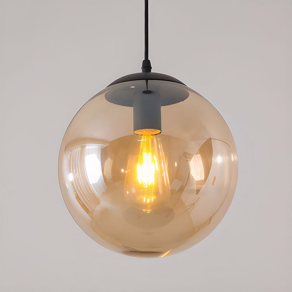 Modern Globe Pendant Light Sphere Glass For Living Room Kitchen