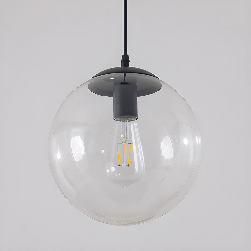 Modern Globe Pendant Light Sphere Glass For Living Room Kitchen