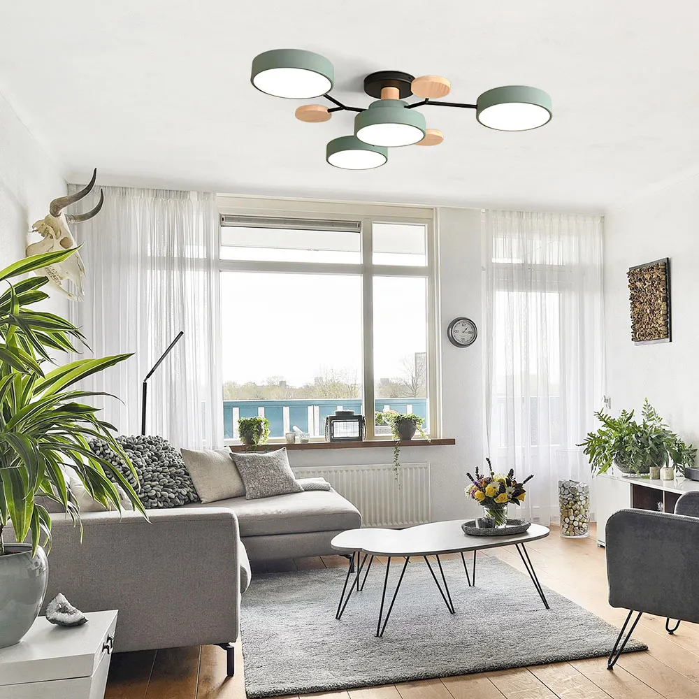 Art Deco Chandelier, Modern Flush Mount Chandelier Ceiling Light
