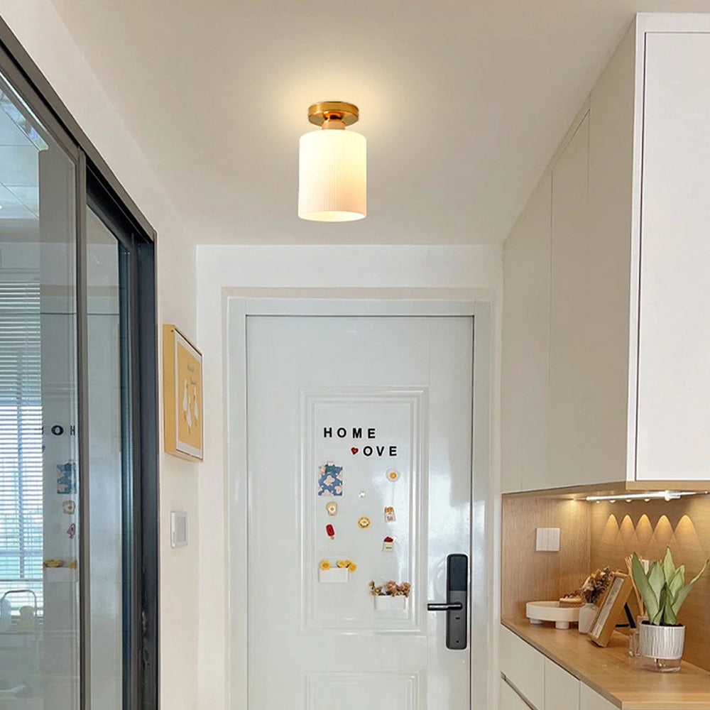 Gold Mini Glass Hallway Ceiling Light