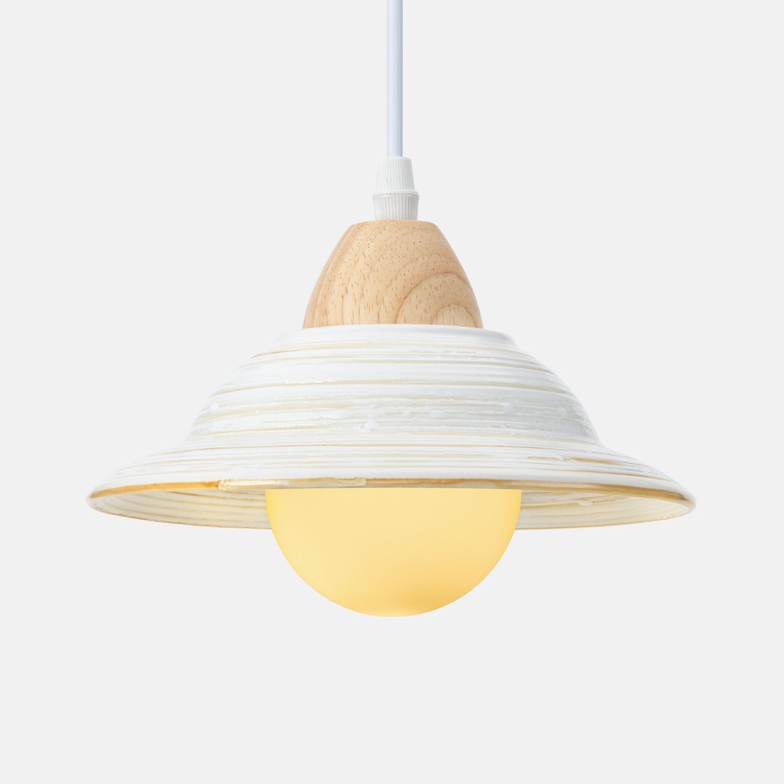 Creative White Hat Milky Ceramic Pendant Lighting